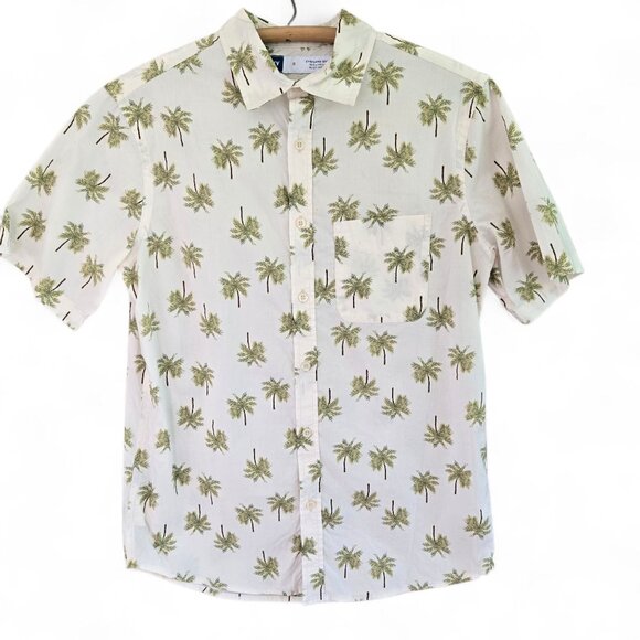 Old Navy Other - Old Navy Men's Small Everyday Shirt Hawaiian Palm Tree Short Sleeve